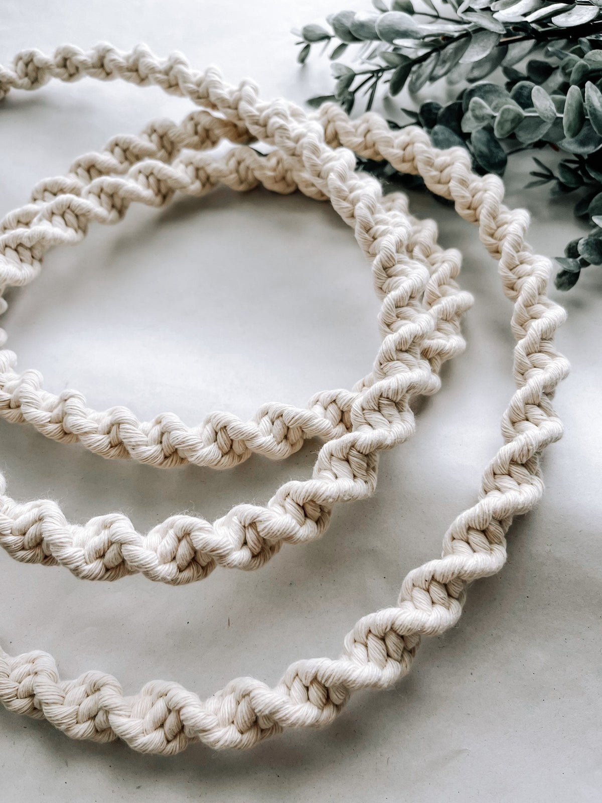 Macrame Phone Charger: Recycled Cotton Cable - Natural