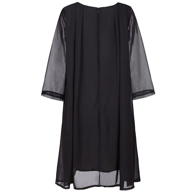 Women's Plus Size Sequin Dress Solid Color Crew Neck Party Dress