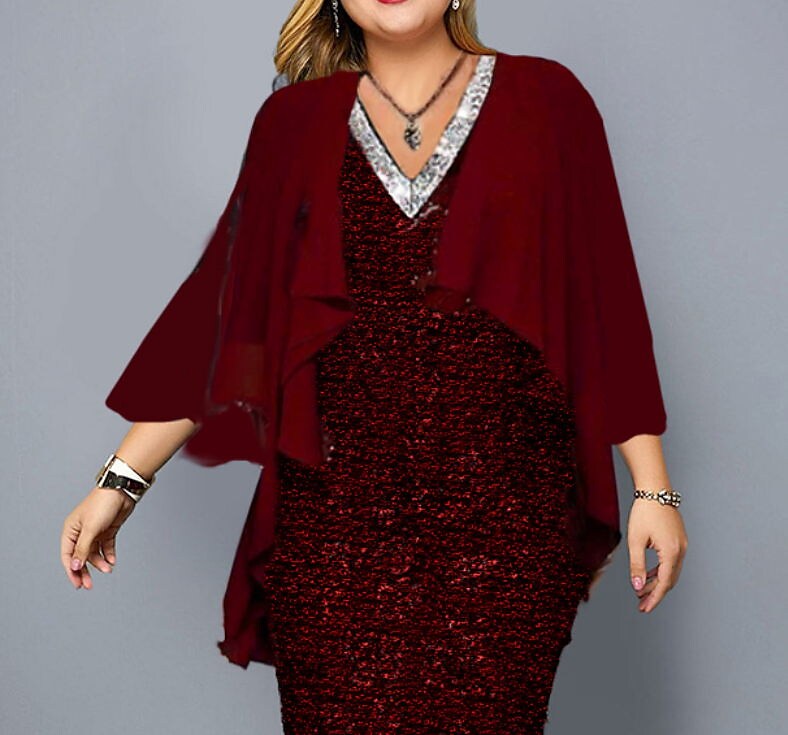 Women's Plus Size Curve Two Piece Dress