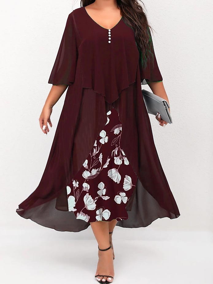 Women's Plus Size A Line Dress