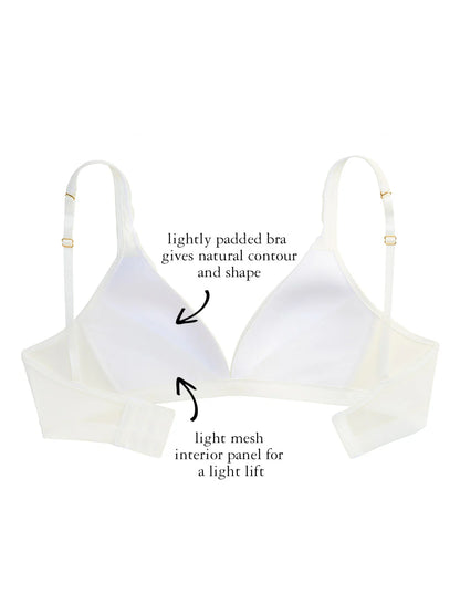 Erika Wire-free Bra, Petite, Lightly Padded, Smooth Cup, T-Shirt Bra