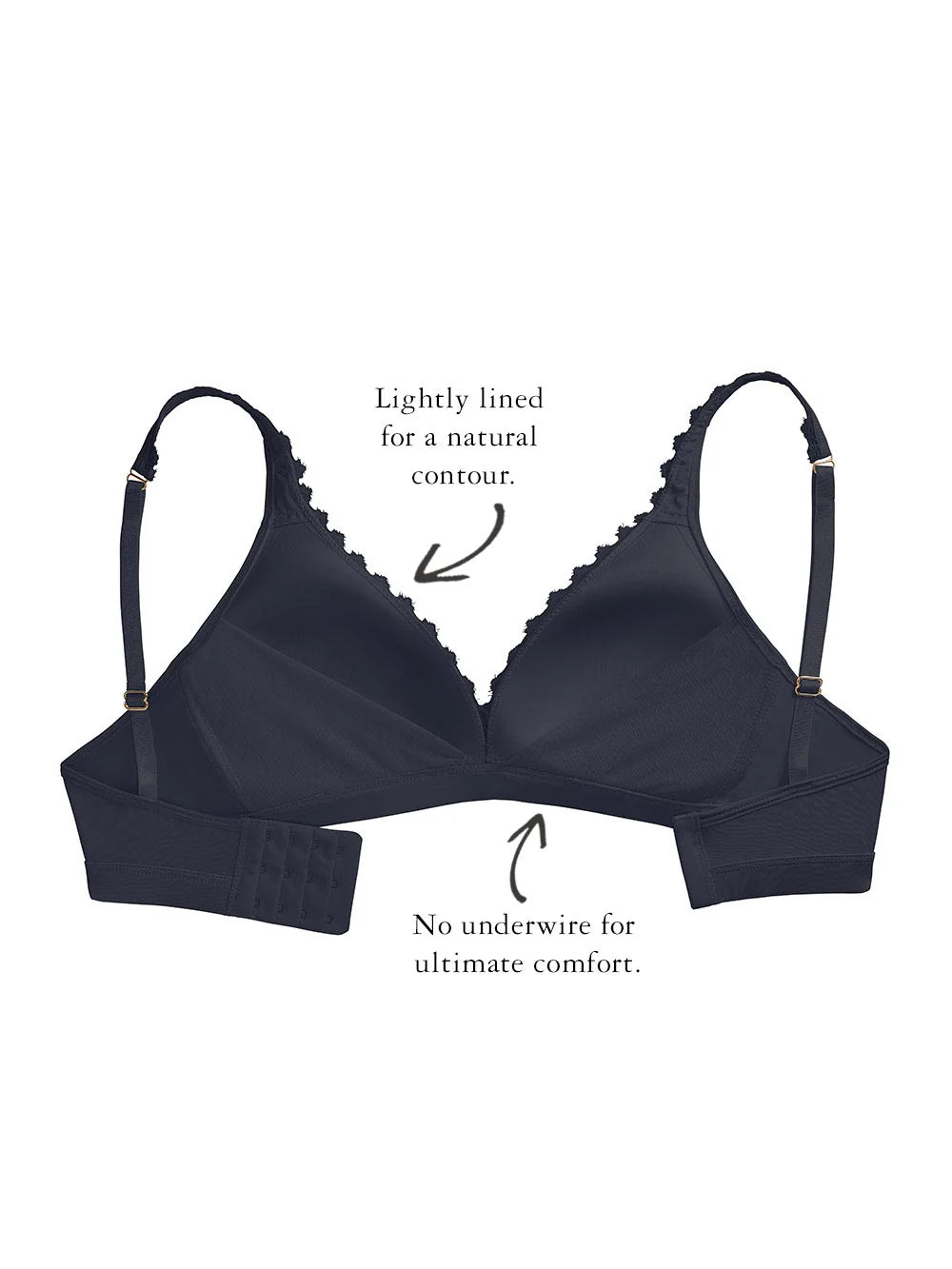Erika Wire-free Bra, Petite, Lightly Lined, Smooth Cup, T-Shirt Bra