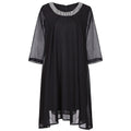 Women's Plus Size Sequin Dress Solid Color Crew Neck Party Dress