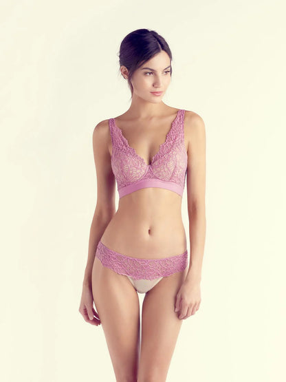 Gillian Wire-free Bra, Petite, Deep-plunge, Light Contoured Cup, Lace