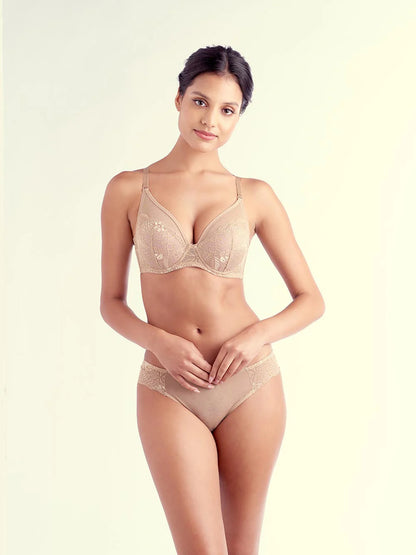 Ashly Lace Bra, Petite, Push-up, Demi-Cup, Small Sizes