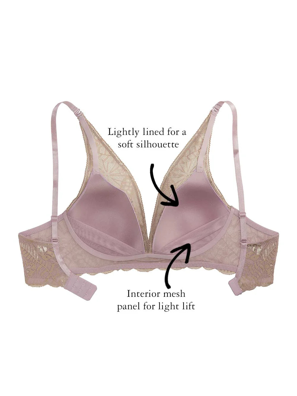 Elodie Lace Bra, Petite, Push-up, Small Sizes
