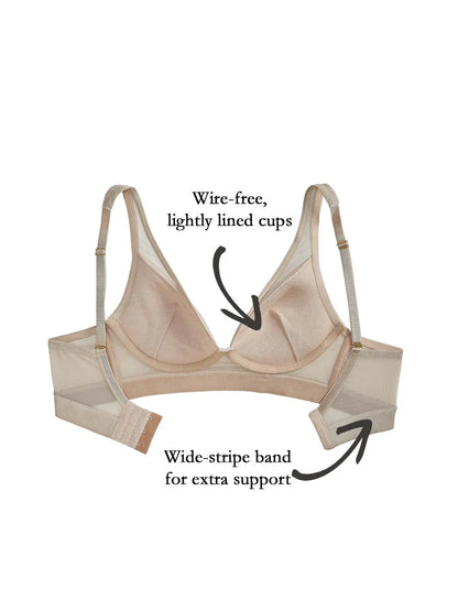 Taylor Wire-free Bra, Petite, Lightly Lined, Wide Band, Bralette