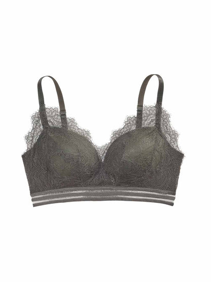 Caroline Wire-free Bra, Lightly Lined Cups, Petite, Bralette, Lace
