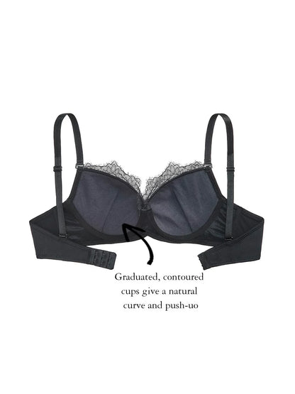 Teresa Lace Bra, Petite, Push-up, Demi-Cup, Small Sizes