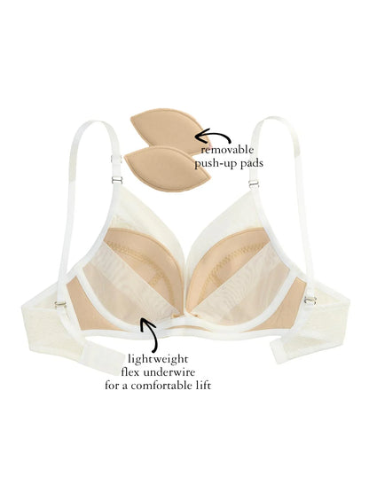 Jennifer Lace Bralette, Petite, Removable Padding, Light Push-Up, Lace