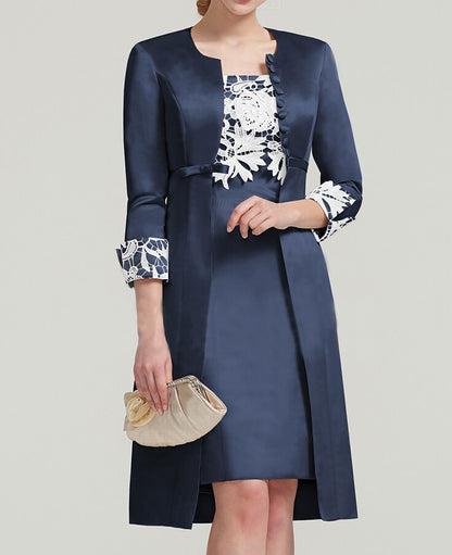 Women's Dress Set Floral Layered Print Two Piece Dress