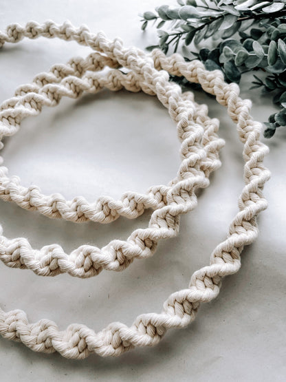 Macrame Phone Charger: Recycled Cotton Cable - Natural