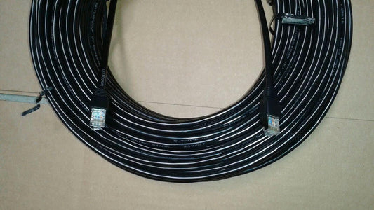 50 FT CAT-5e Shielded Outdoor Indoor Ethernet UV Resistant Direct Bury RJ45 Waterproof Cable